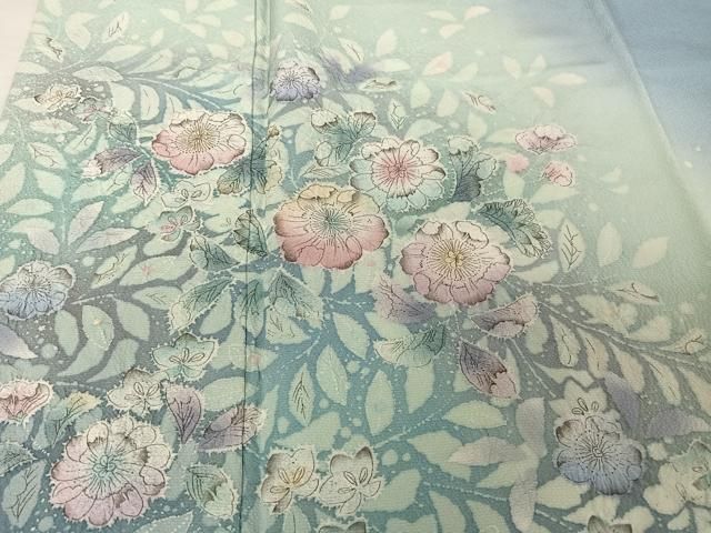 平和屋着物●訪問着　絞り　辻が花　暈し染め　正絹　逸品　AAAV9096np 平和屋着物○訪問着 絞り 辻が花 暈し染め 正絹 逸品 AAAV9096np