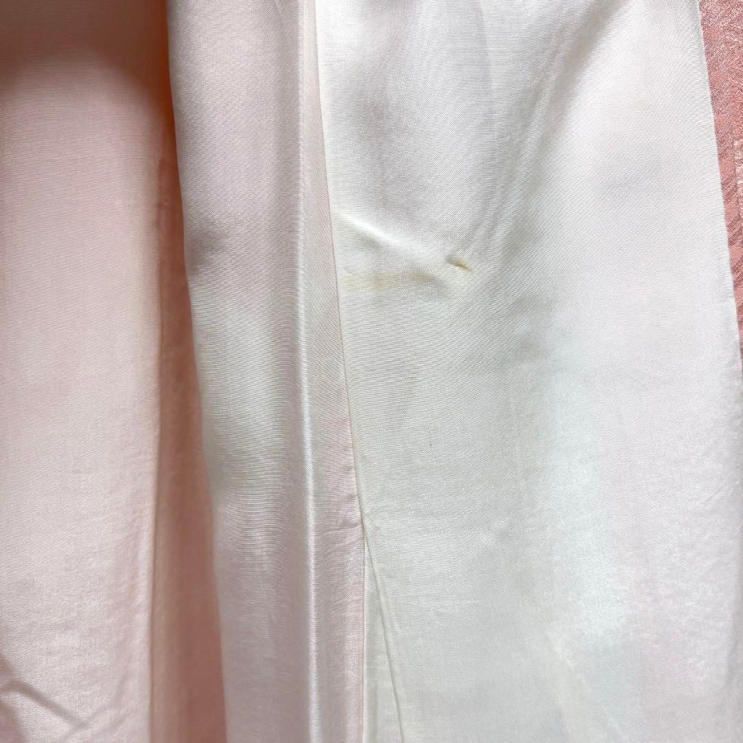 ゑり善　付け下げ　刺繍　桔梗　抽象花　絞り　籠目地紋　着物　104a d ゑり善 付け下げ 刺繍 桔梗 抽象花 絞り 籠目地紋 着物 104a d