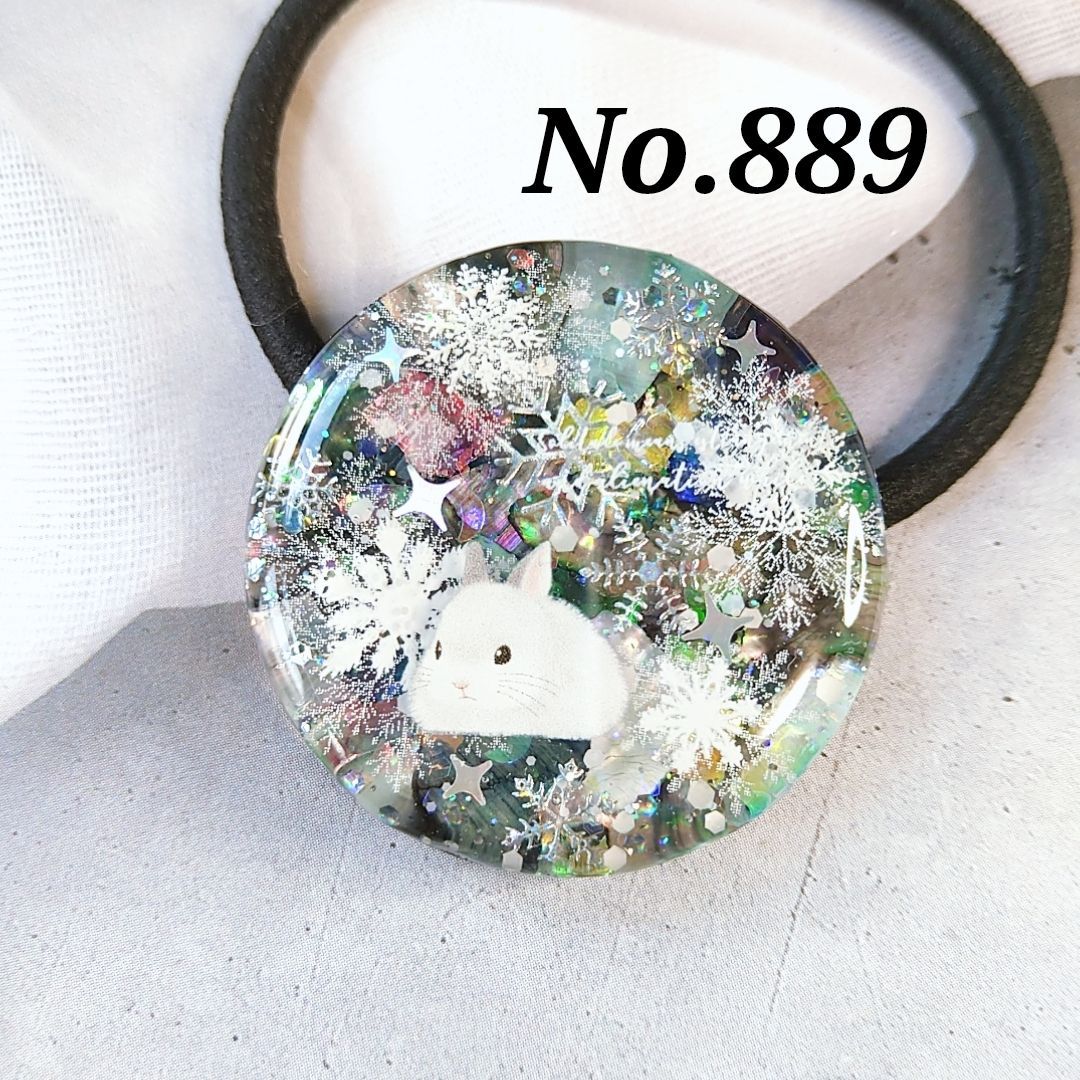 レジン ハンドメイド 889 レジンヘアゴム・ポニーフック・ブローチ
