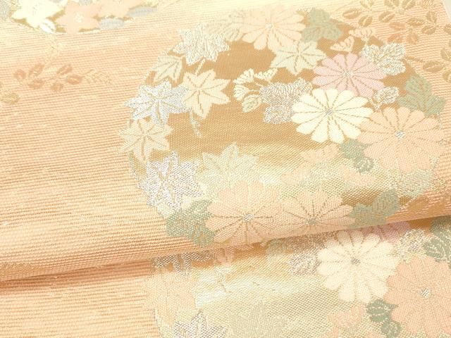 平和屋着物＊夏物 六通柄袋帯 流水文 銀糸 正絹 逸品 AAAV2360pf