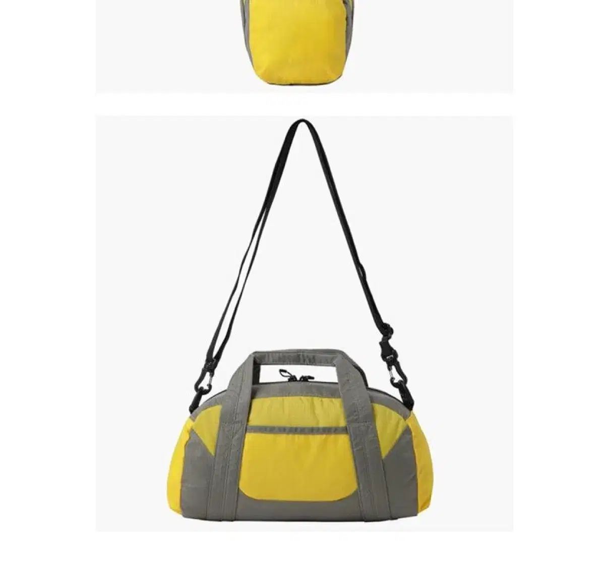 SALOMON サロモン 2WAY ファー 取り外し ストラップ トート クロスバッグ イエロー DECORATOM_COM_BR