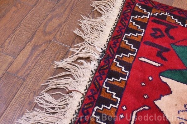 RAGU017 寛ぎスペースに◎トライバルラグ 153cm×91cm アフガン地図 ウール絨毯 アンティーク家具 ヴィンテージ ギャッベ RAGU017 寛ぎスペースに◎トライバルラグ 153cm×91cm アフガン