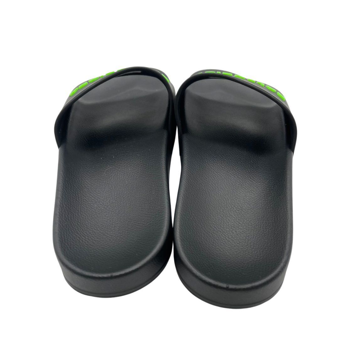  バレンシアガ プールスライド サンダル 27 cm ブラック×グリーン メンズ サンダル サンダル