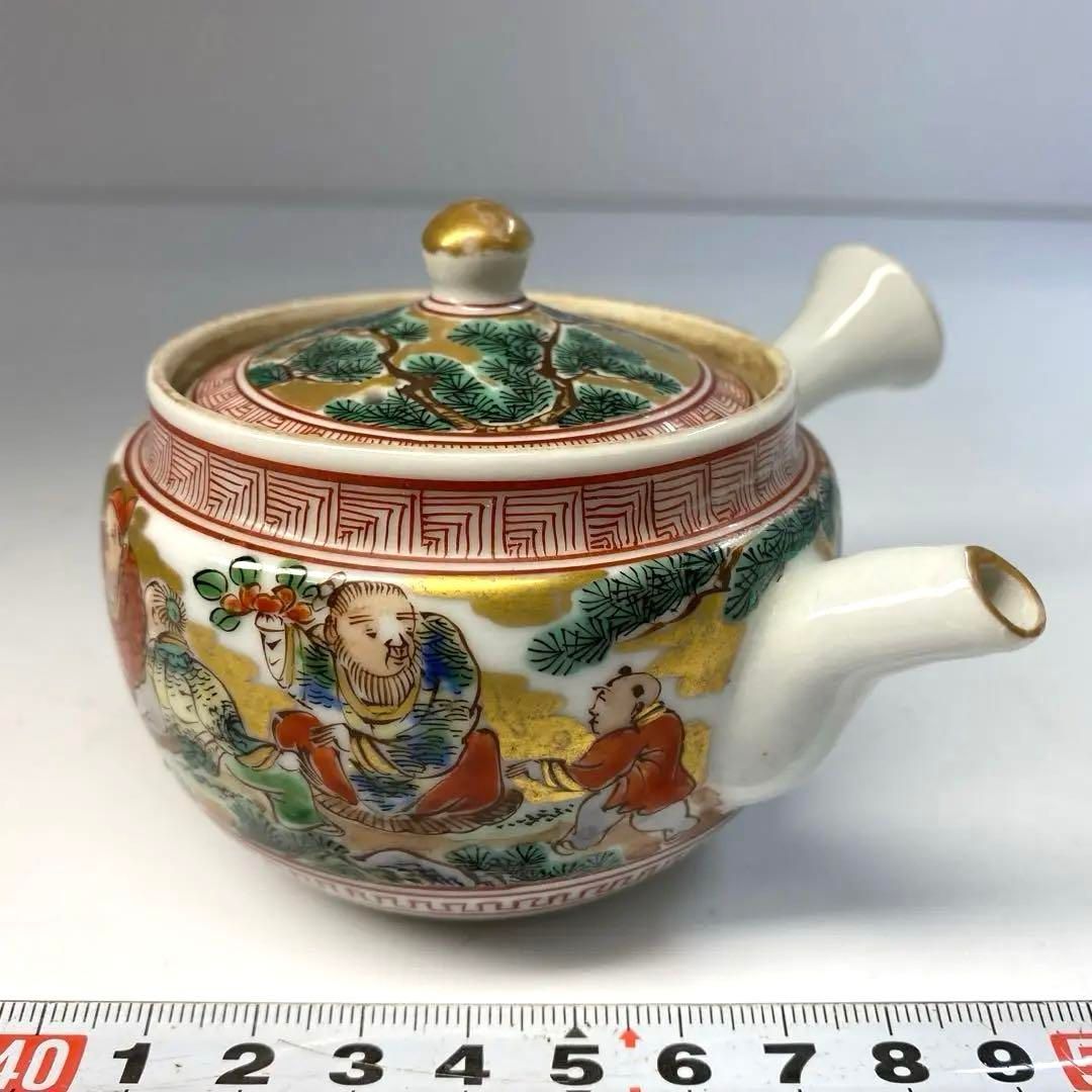 平安与三 金彩人物画急須 横幅11㎝ 東Y6-0531 トコチ