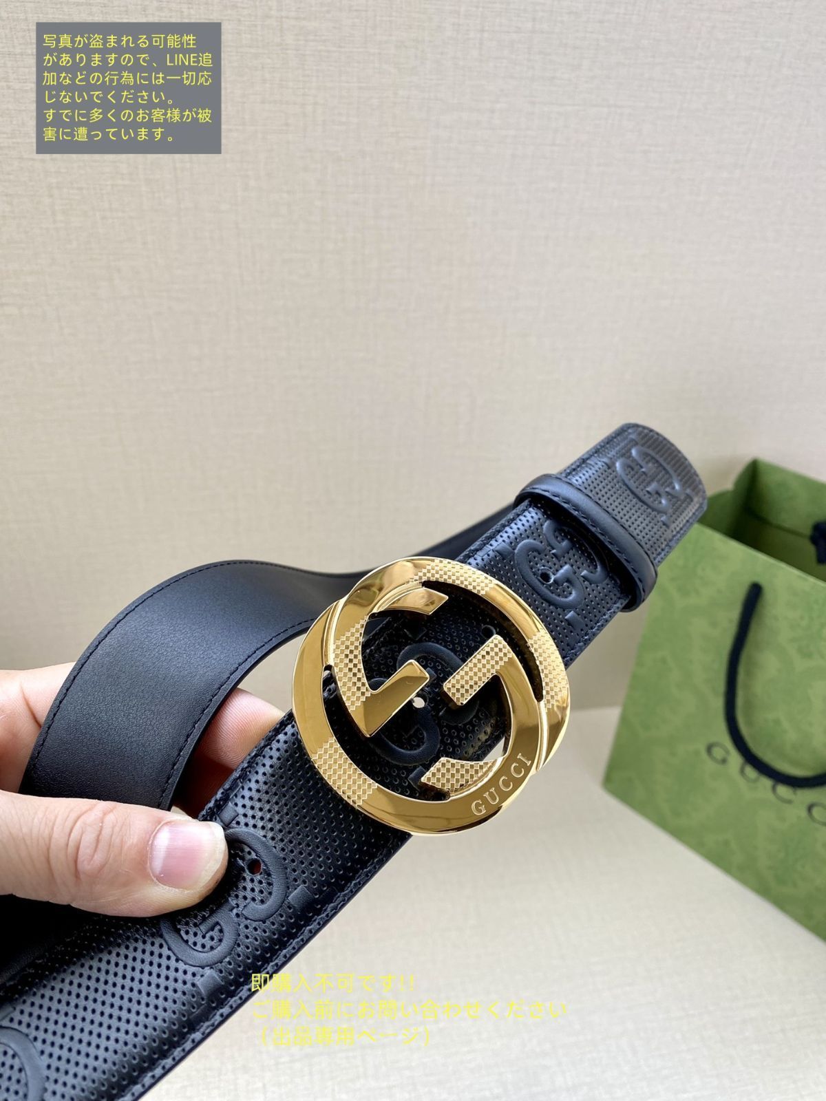 激レア 本日特価 GUCCI グッチ GG ベルト メンズ 本革 - メルカリ