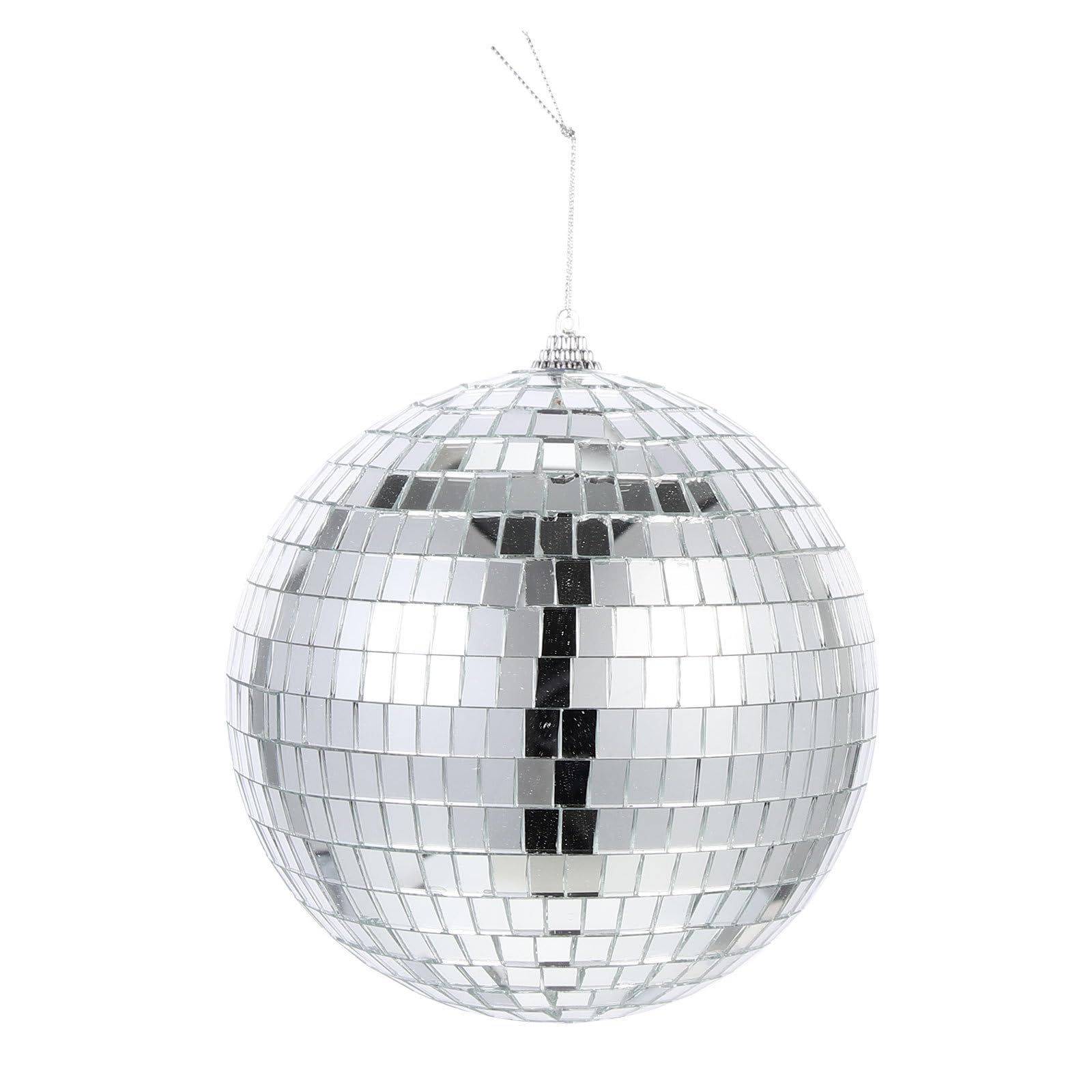 在庫わずか Lurrose ミラーボール 15 cm セット 吊り下げ式 パーティー ディスコライト 反射ミラー効果 Dj クラブバー スマスツリー 装飾用 銀色