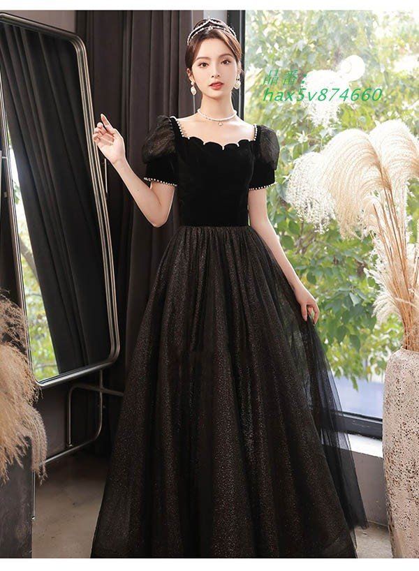 ドレス 大人 ピアノ 発表会 ロング丈 ぽっちゃり ピアノ発表会 ワンピース ステージドレス 演奏会 Aライン イブニングドレス 袖付き 大きいサイズ hax5v874660