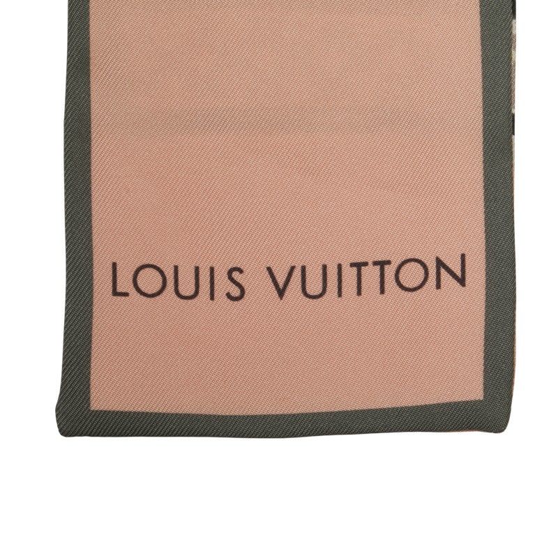 ルイ ヴィトン バンドー トランク M73965 ピンク グレー シルク レディース LOUIS VUITTON 1-0234047