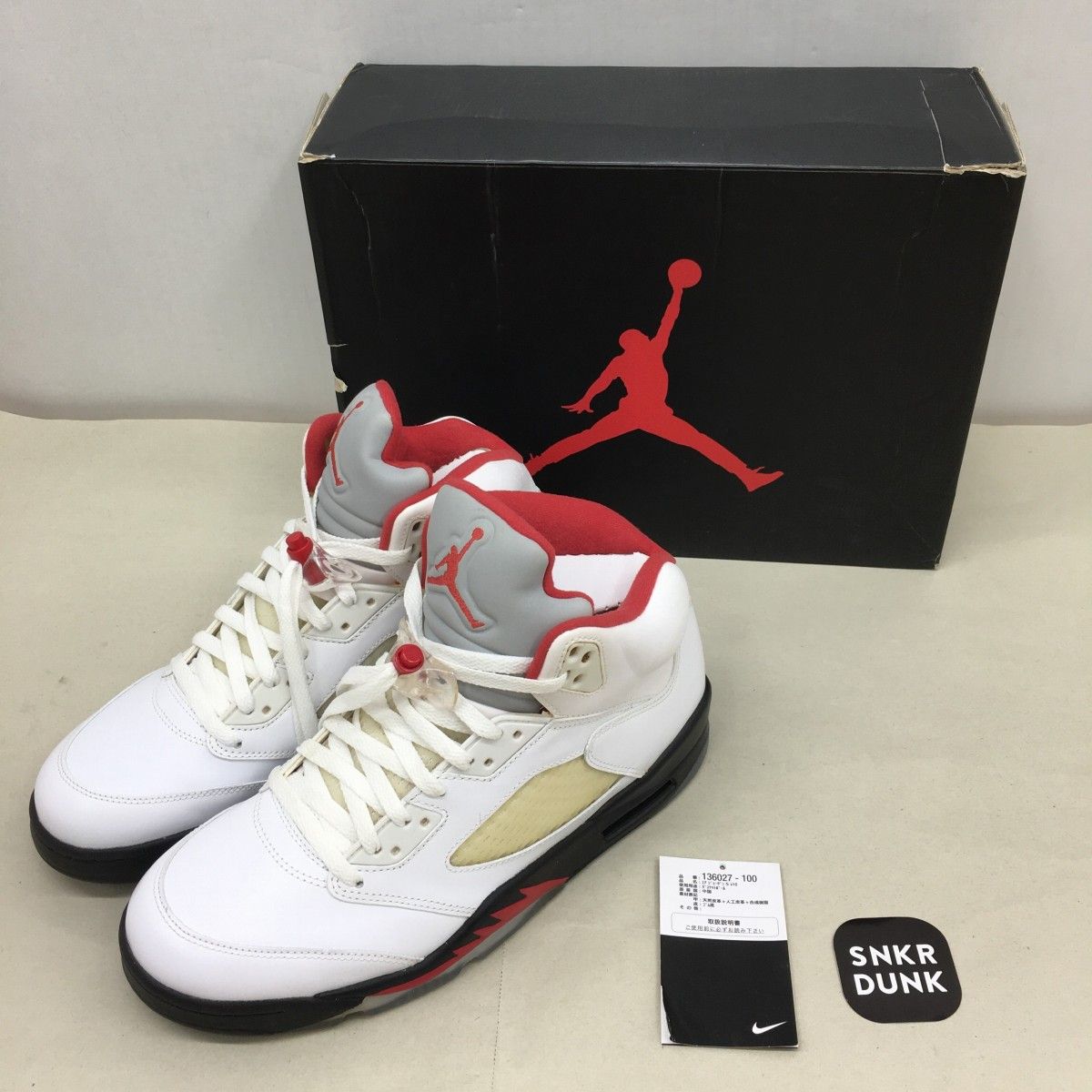 NIKE AIR JORDAN 5 RETRO FIRE RED 136027-100 サイズ28cm 2013