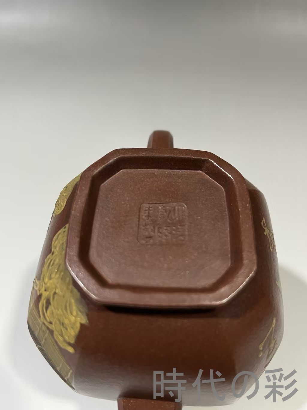 中国古美術 中国宜興 紫砂壺 四方壺 大清乾隆年制款 原鉱朱泥 急須