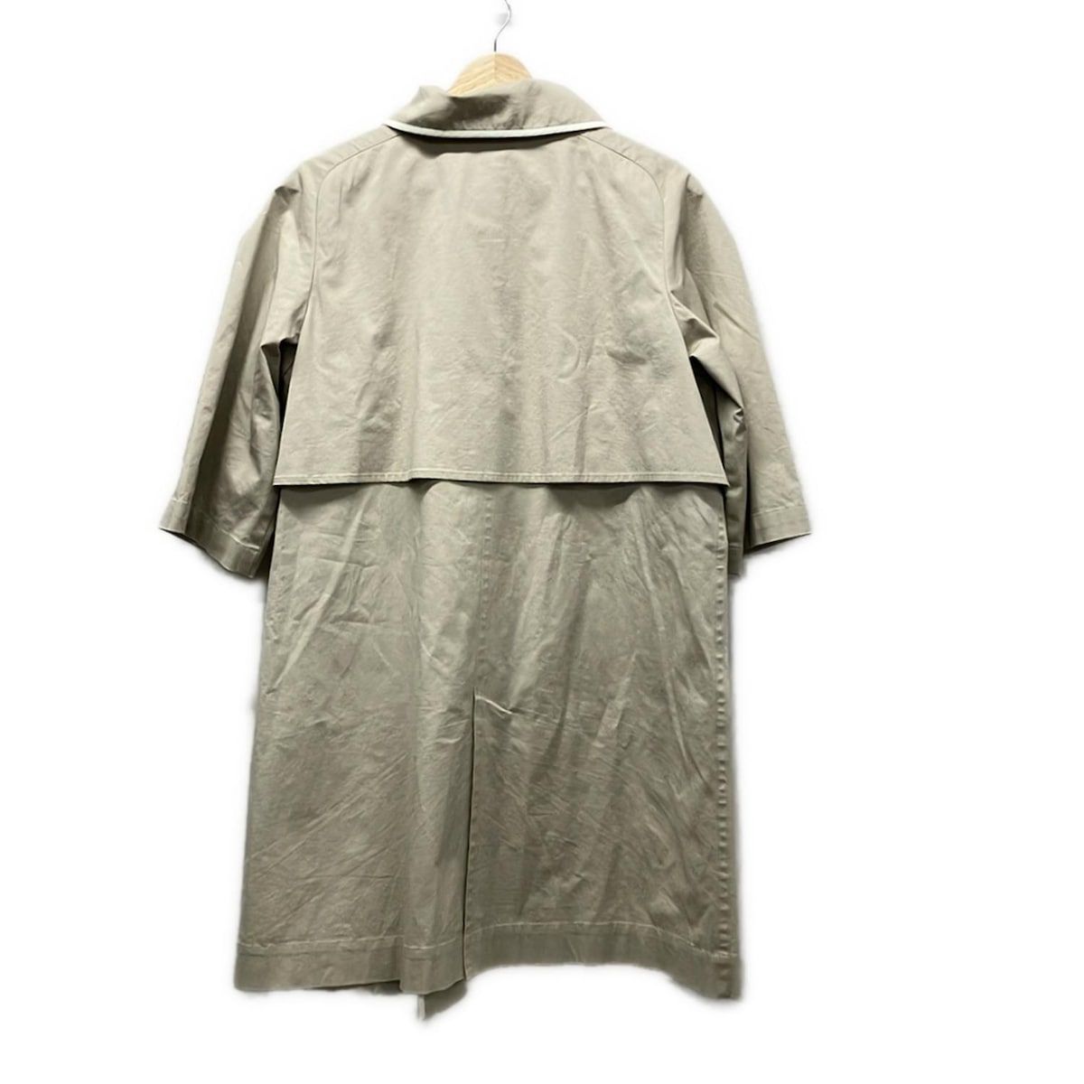 【美品】 コート FOXEY(フォクシー) サイズ38美品 ライトグレー×白 - ジャケット・アウター