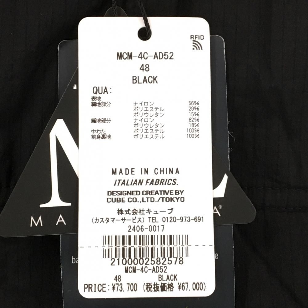 マークアンドロナ 中綿ジャケット 黒 裏一部微起毛 透湿 撥水性 ブルゾン メンズ 48 L ゴルフウェア モデル MARK＆LONA MERCADOAVALIA_COM_BR