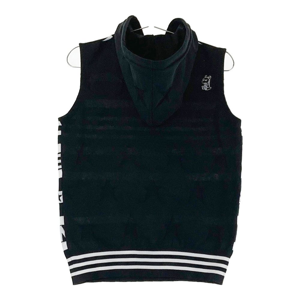 サイズ 2 DANCE WITH DRAGON ダンスウィズドラゴン フード付 ニットベスト チビドラ ブラック系 240101530058 ゴルフウェア レディース ストスト