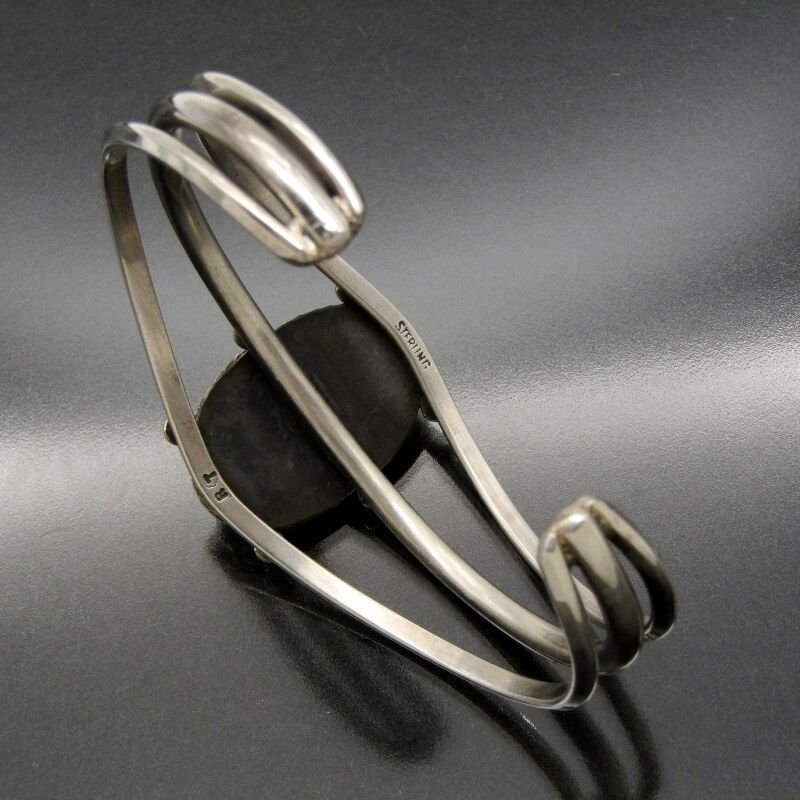 Navajo ナバホ族 バングル ブルーリッジ ターコイズ RT刻印 ナバホ メンズ レディース ブレスレット 28011040 KIN-KAAI_COM