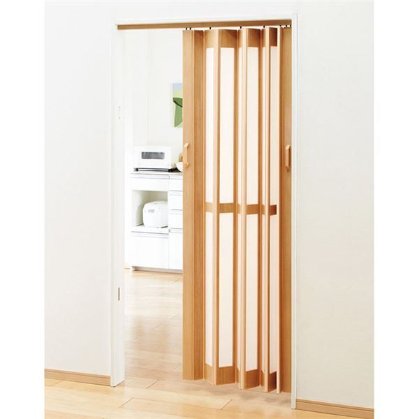 素敵に間仕切りパネルドア 窓あり 約95×194cm ナチュラル