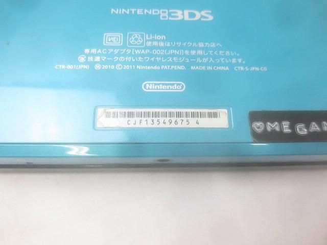  品 ゲーム ニンテンドー3 DS 本体 CTR 001 アクアブルー 動作品 付き 本体(Nintendo Switch) Nintendo Switch