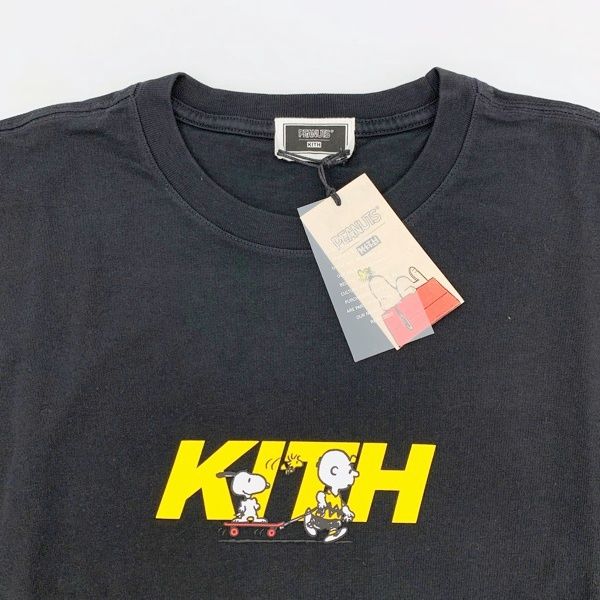 KITH PEANUTS Skateboard Fast Logo Tee スヌーピー スケートボード T 