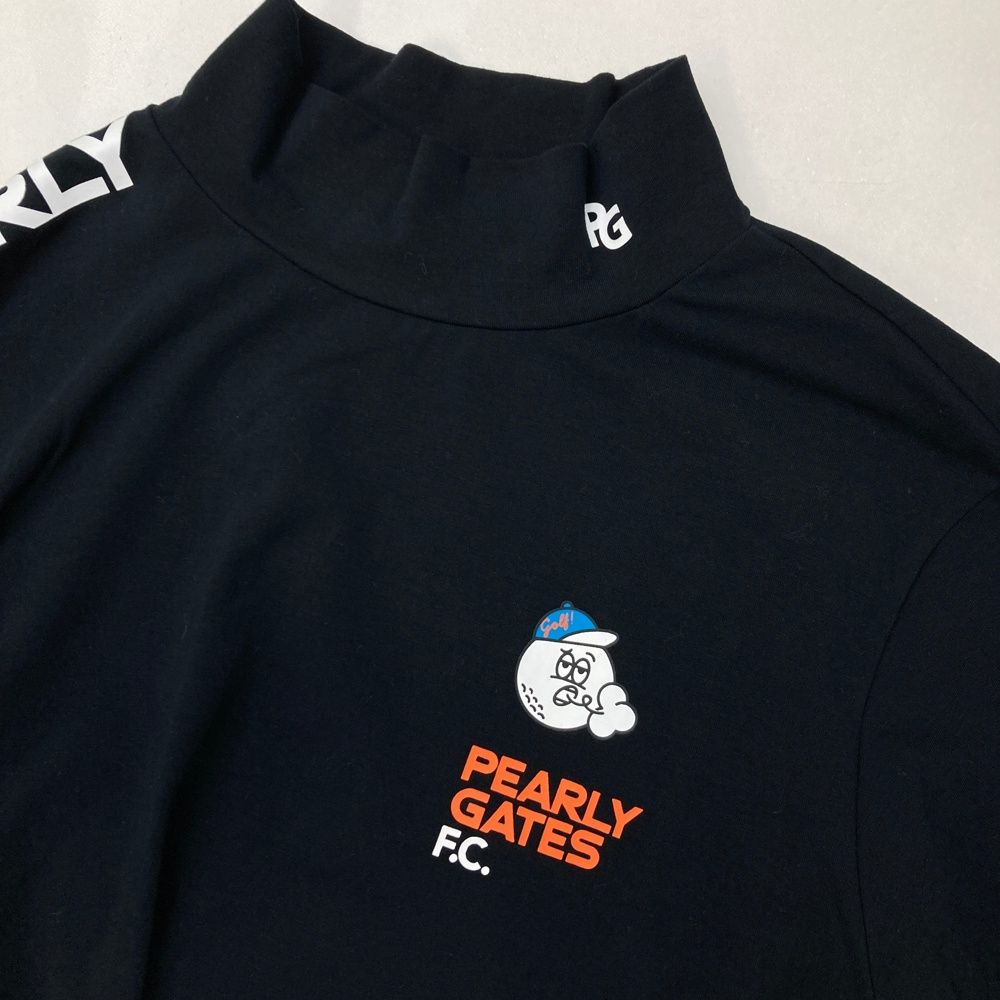 PEARLY GATES ハイネックシャツ ブラック サイズ4 PEARLY GATES パーリーゲイツ 2024年モデル ハイネック半袖T