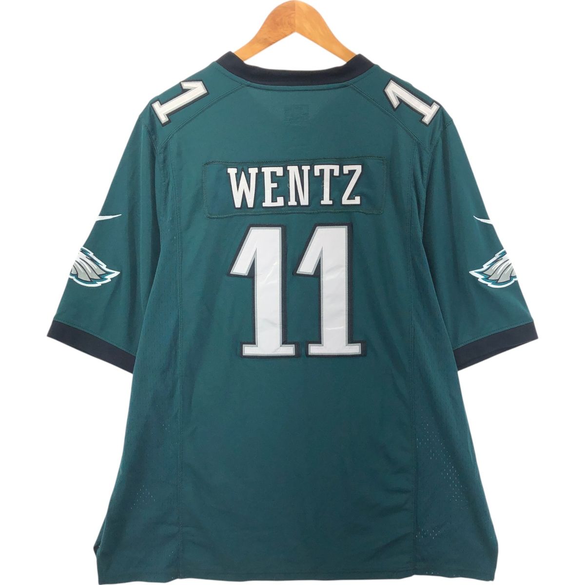 Reebok■NFL フィラデルフィア・イーグルス メッシュフットボールシャツ ライトブルー/L リーボック ドーキンス 古着 リーボック Reebok NFL PHILADELPHIA EAGLES フィラ