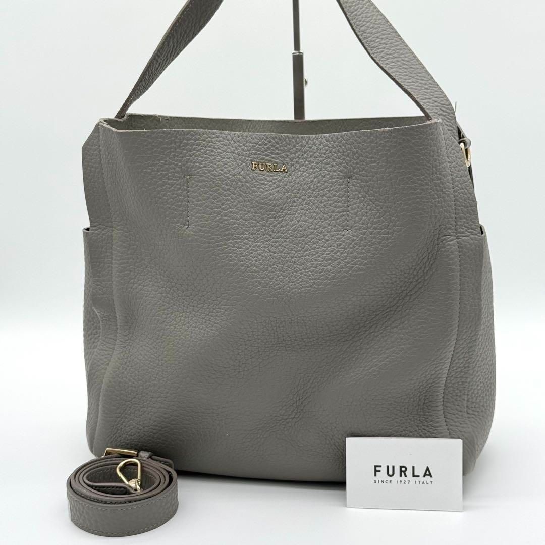 美品】FURLA Capriccio ハンドバッグ 2way セミショルダー