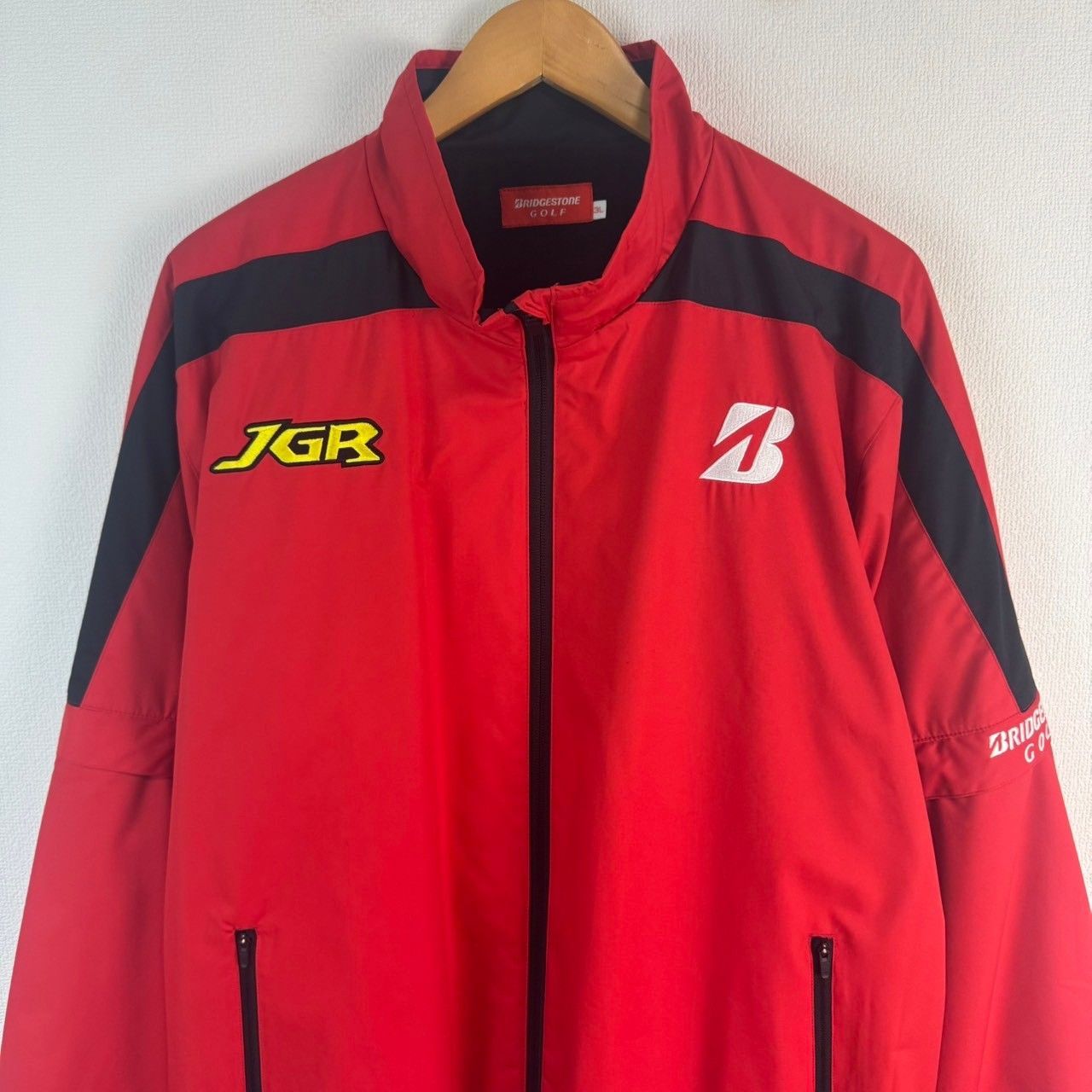 【美品】【レア】ブリヂストン オリンピック 防風 ゴルフ ジャケット Mメンズ BRIDGESTONE ブリヂストンゴルフ レインブルゾン メンズ M-3L