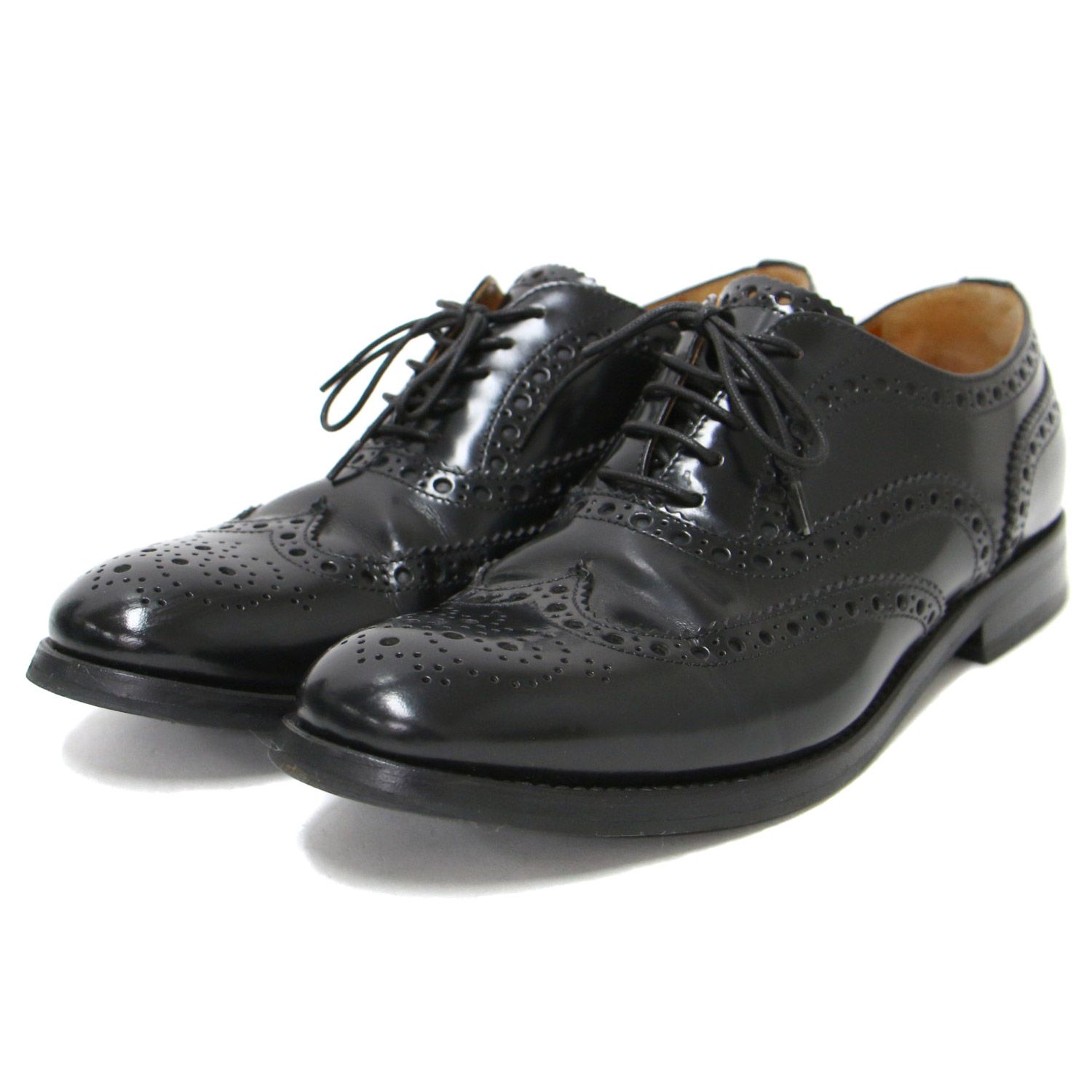 Churchs チャーチ 靴 シューズ ブラック 黒 37.5(24.5cm) レースアップ