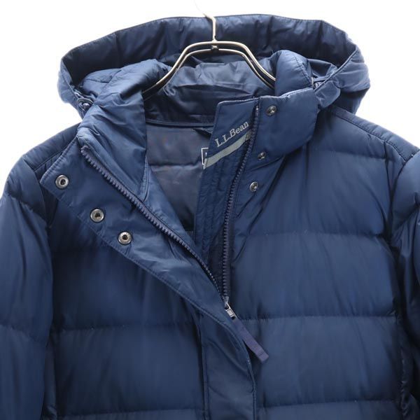 エルエルビーン ダウンコート M ネイビー L.L.Bean フード レディース 