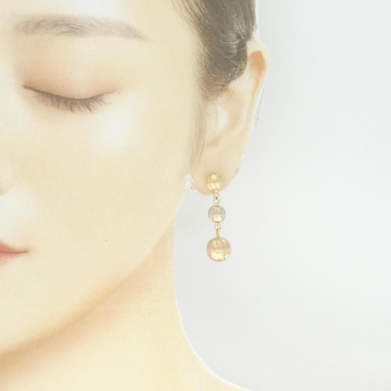 750スリーカラー/K18YG ピアス 