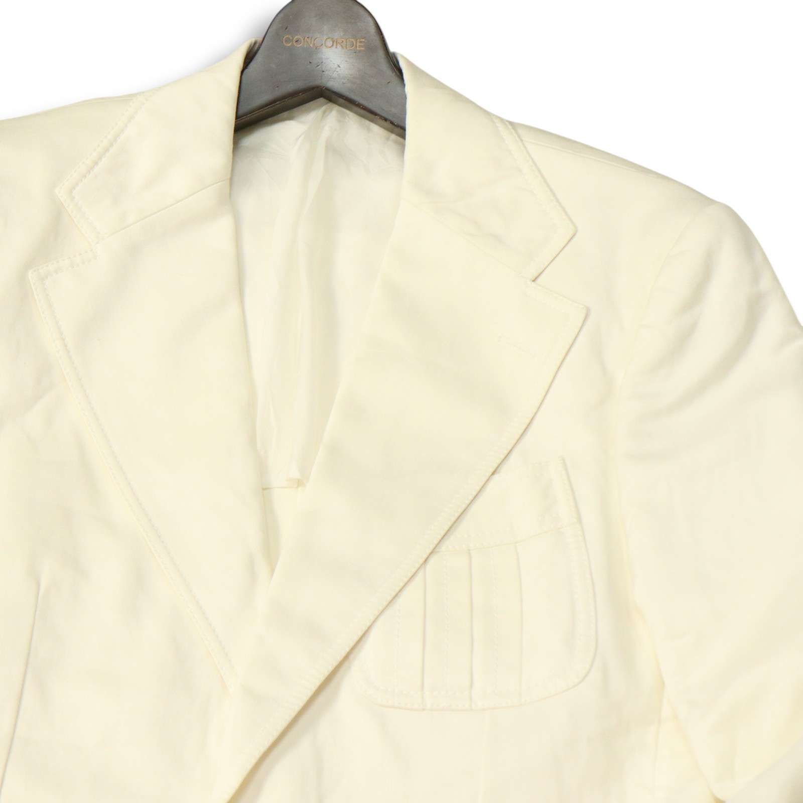 【GUCCI サイズ40】ホワイト テーラードジャケット GUCCI - GUCCI グッチ 春夏☆ 麻 リネン&コットン テーラード