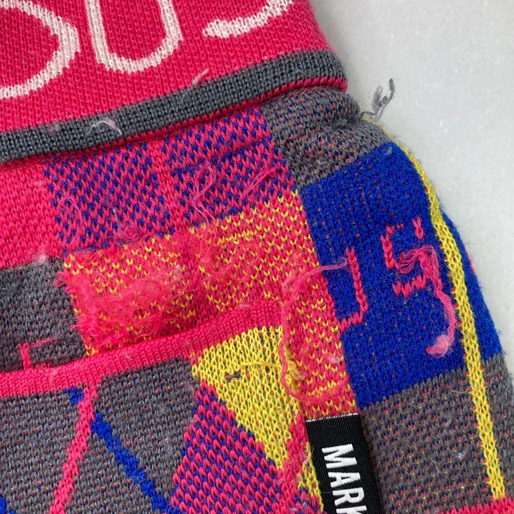 サイズ 36 MARK LONA マークアンドロナ 裏地付 ニットスカート アーガイル 総柄 ピンク系 ゴルフウェア レディース ストスト アプローチ練習用品 スカート 