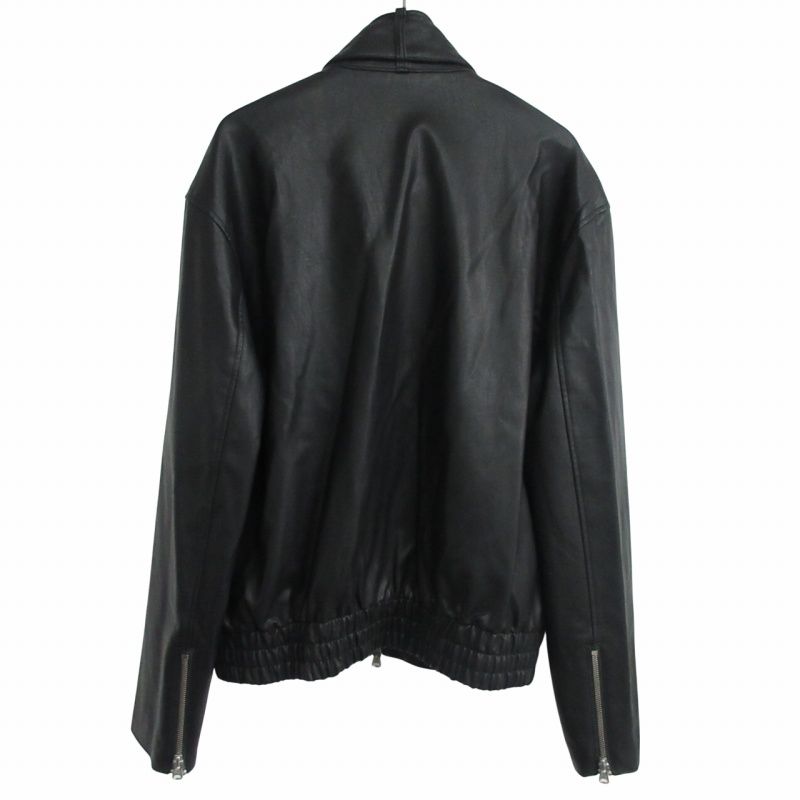 セタ― SATUR 24年 Leche leather zip-up jacket スタンドカラー