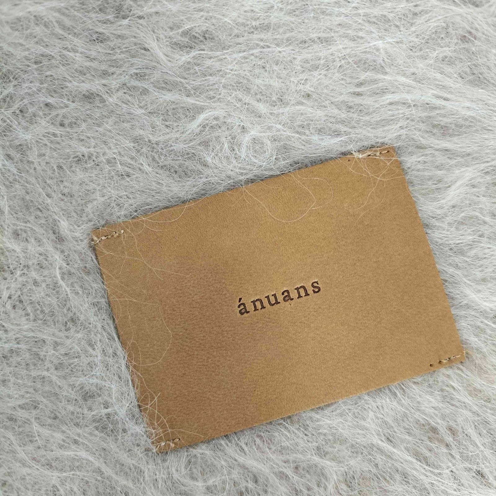 【新品未使用】anuans 完売 アルパカニットマフラー アニュアンス アニュアンス anuans スーリーアルパカニットマフラー メンズ
