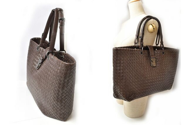 BOTTEGA VENETA ダークブラウン トートバッグ ボッテガヴェネタ トートバッグ A4サイズ 男女兼用 BOTTEGA VENETA