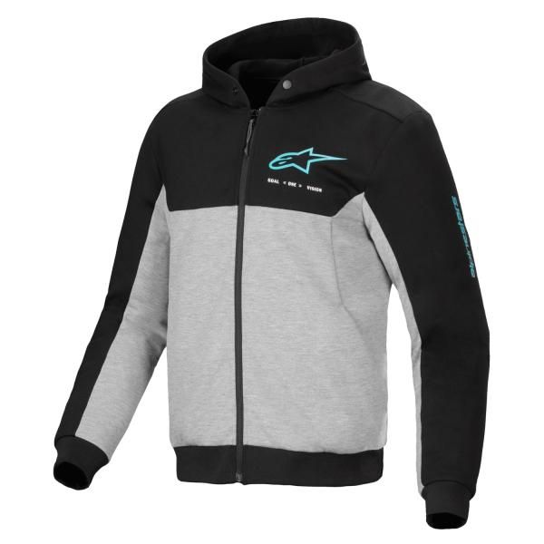 2営業日で発送 CHROME V2 SPORT HOODIE 1475 BLACK GRAY HEATHER TURQUOISE L