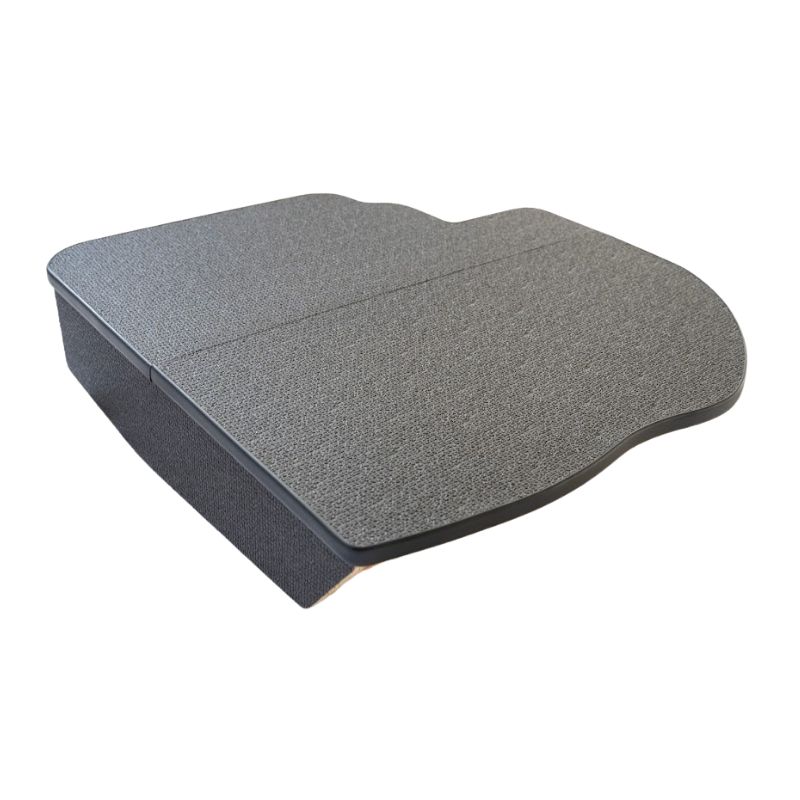 足元12センチアップ 思いやりSTEP 防滑アースブラック 助手席用 フロアアップステップ 収納付 ハイエース 200系 S-GL | DX 1-8型対応 FieldStrike 足置き 受注生産品