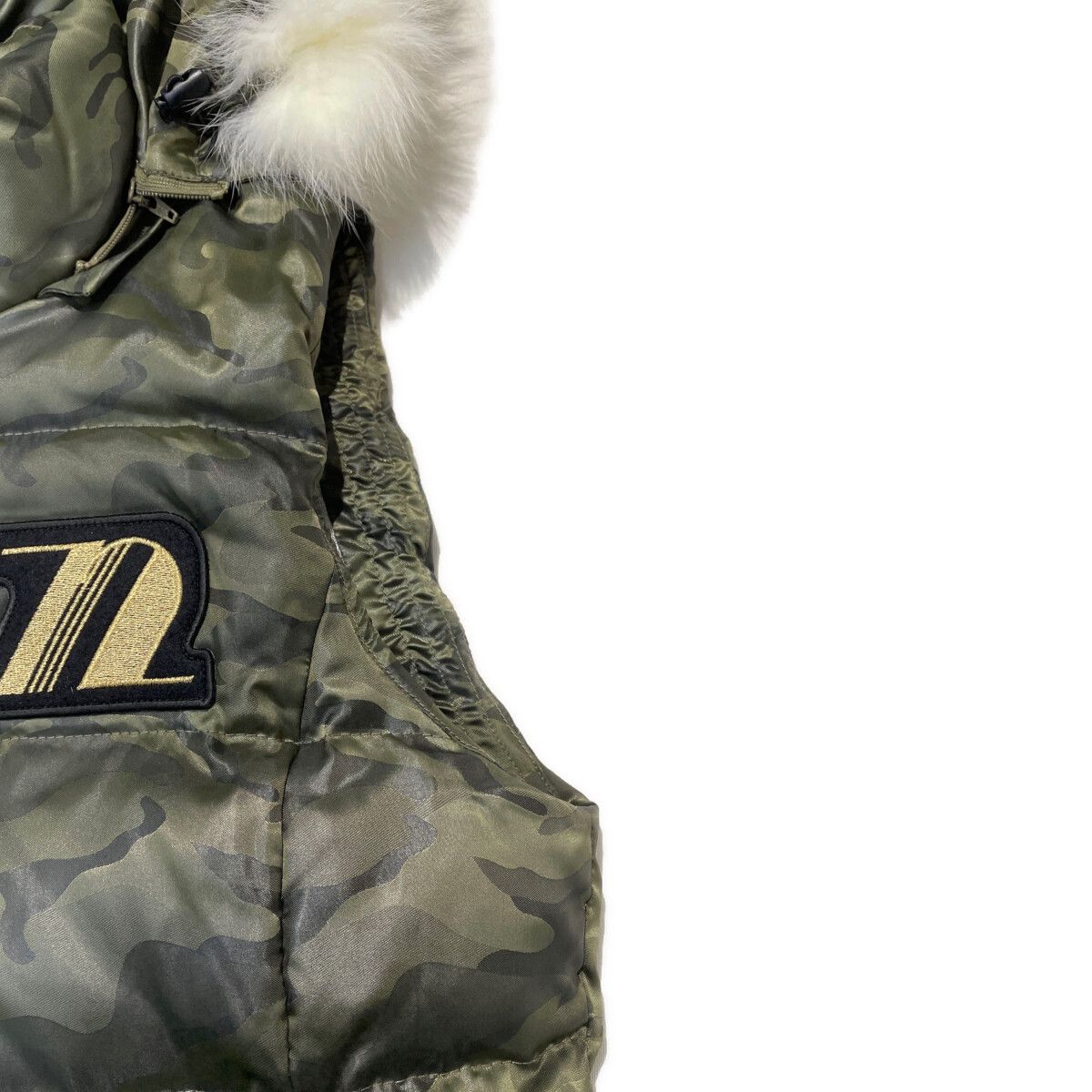 中古 レディース ジュン＆ロペ JUN&ROPE ダウンベスト M カーキ ダブル