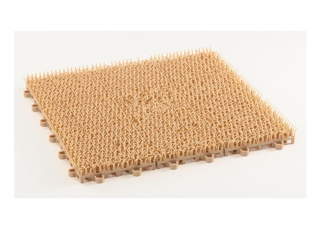 ワタナベ工業 ジョイント人工芝 やわらかターフ 30×30cm 10枚組 ベージュ 日本製 YT-302