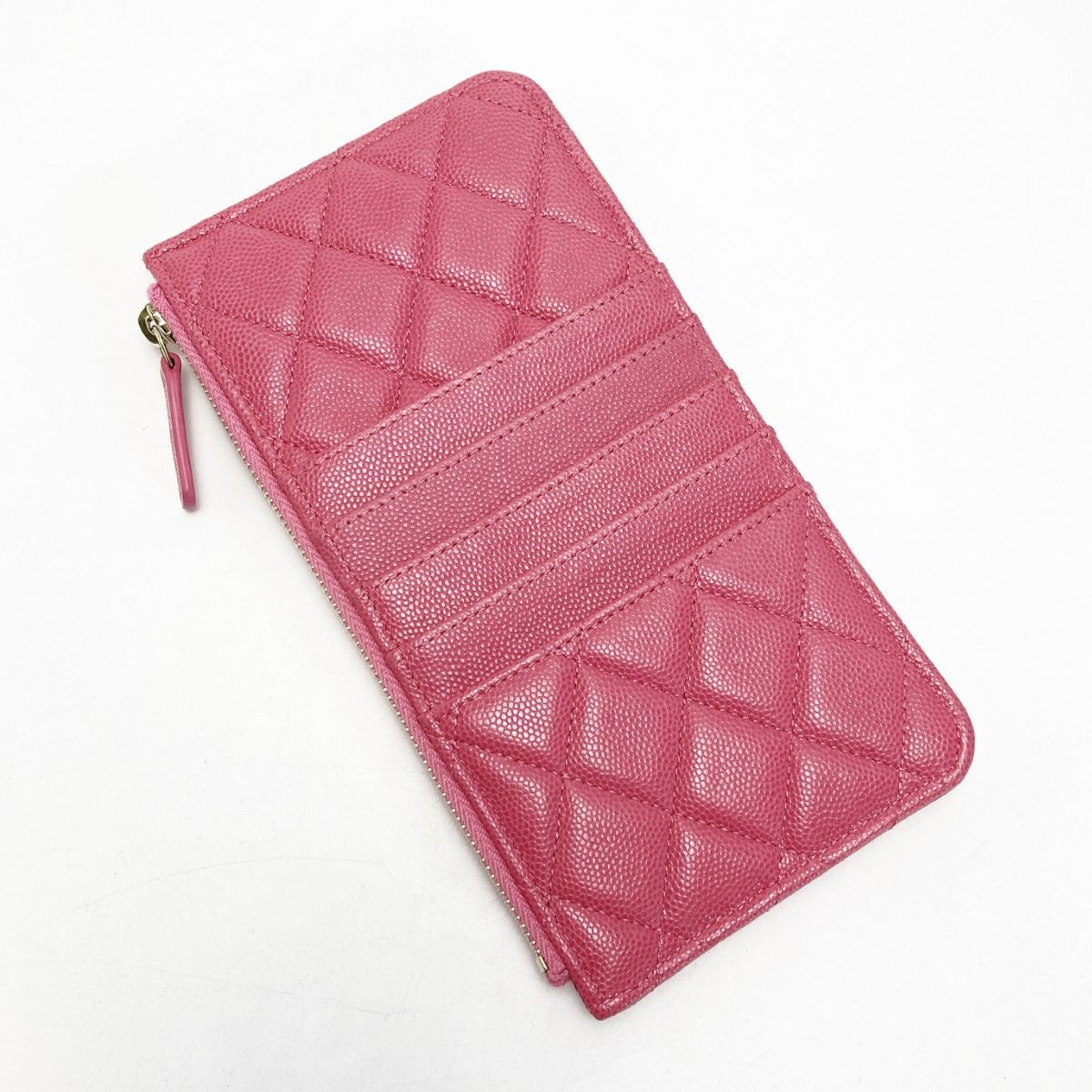 CHANEL シャネル ココマーク マトラッセ フラグメントケース ピンク 