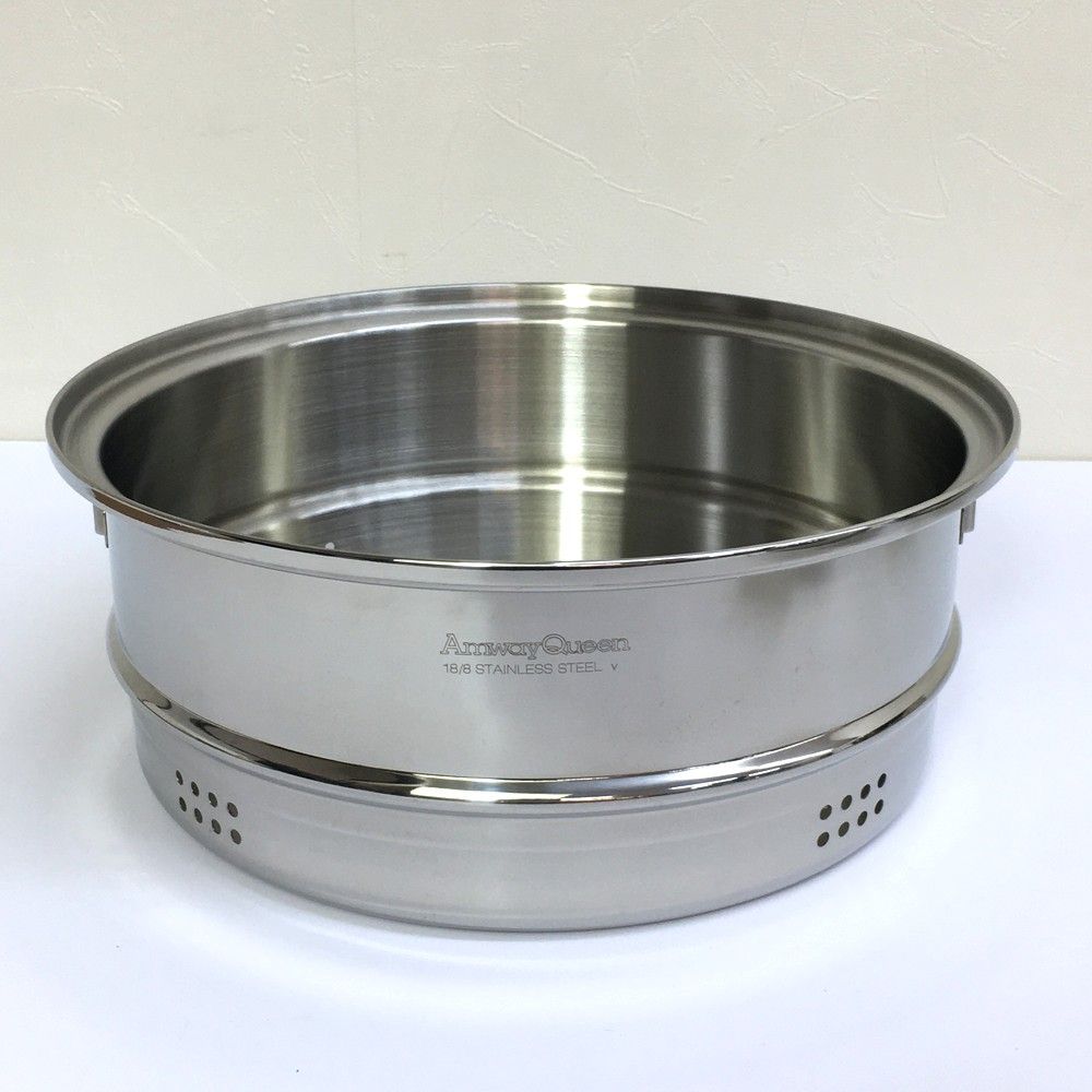 ◇AMWAY アムウェイ クィーン ウォック 現行 IH両手鍋 中古並品（下） アムウェイ クイーンクックウェア ウォック 中華鍋 両手鍋 中古