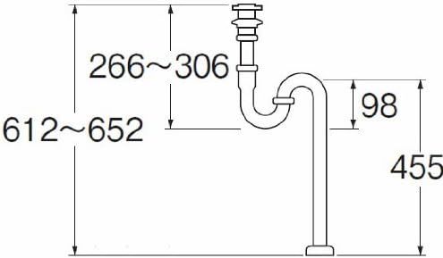 SANEI 排水部品 アフレ付Sトラップ パイプ径32mm H70-32 ::64376