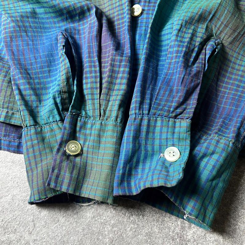 60s Fleetline ループカラーシャツシャドウチェック/オンブレ 60s