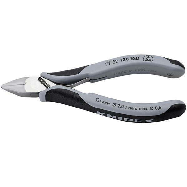 KNIPEX クニペックス エレクトロニクスニッパー ESD 全長130mm 7732-130ESD