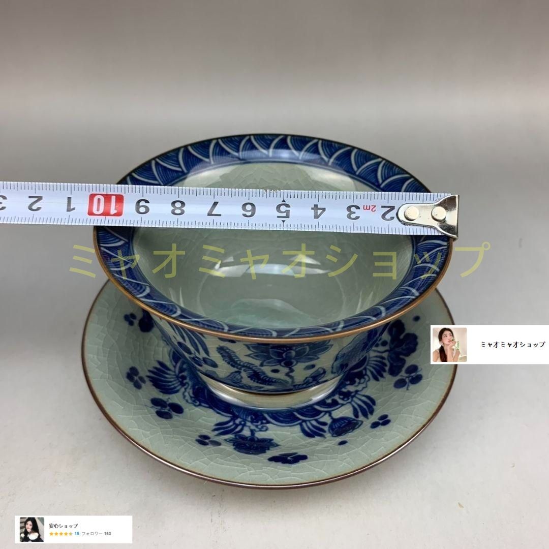 鯖龍紋三才蓋碗 中国茶器 景徳镇 蓋付き茶器 飲茶食器 煎茶具 未使用品 牡丹花三才蓋碗 中国茶器 景徳镇 蓋付き茶器 飲茶食器 煎茶具 未