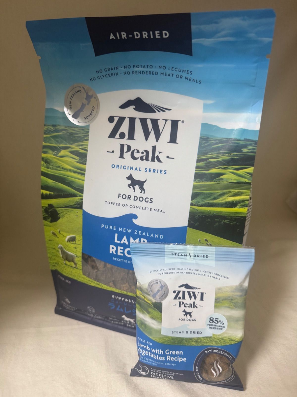 ジウィピークドッグフード ラム 1kg 犬 おまけサンプル付き