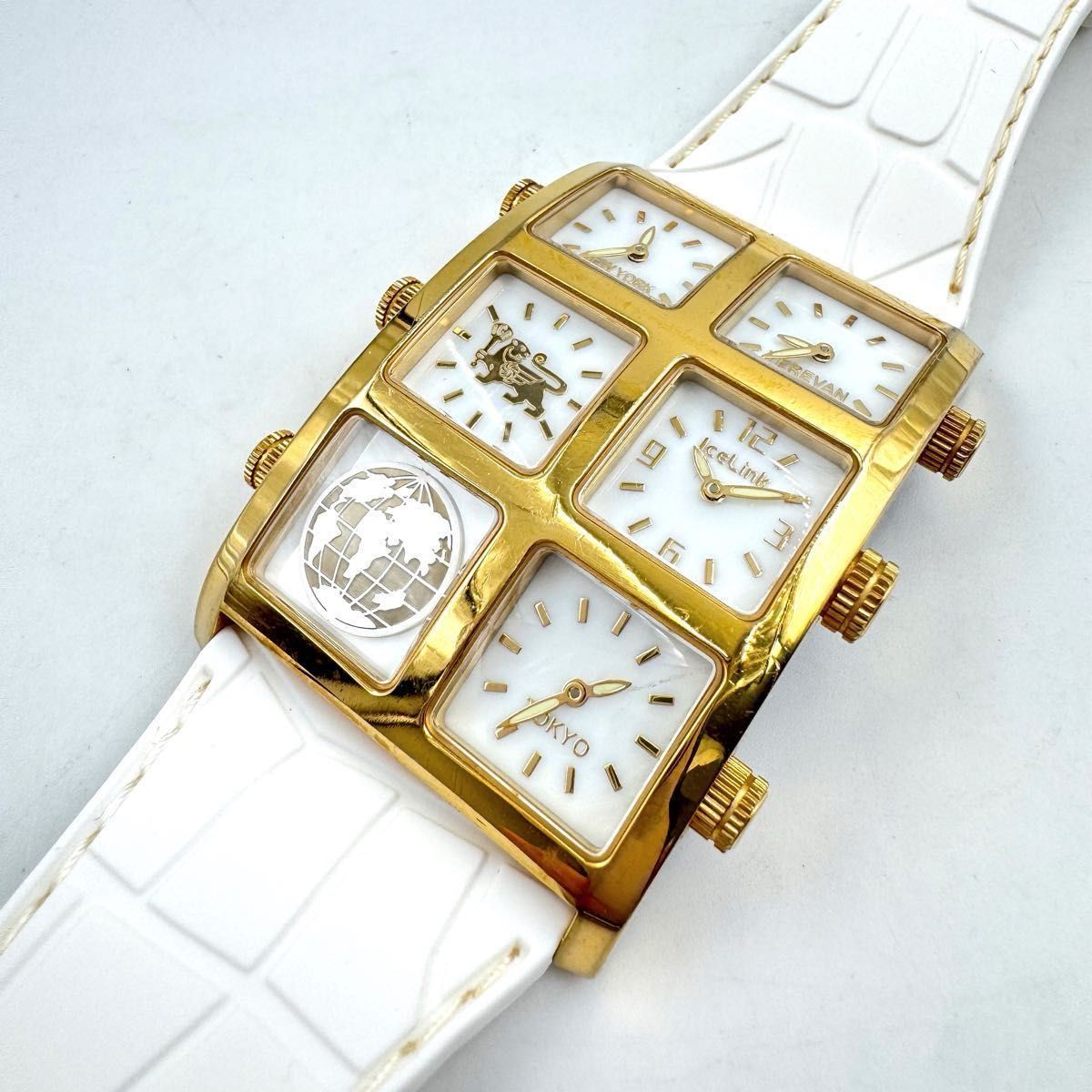 希少稼動✨Ice Linkジェネレーション4タイムゾーンクォーツ腕時計