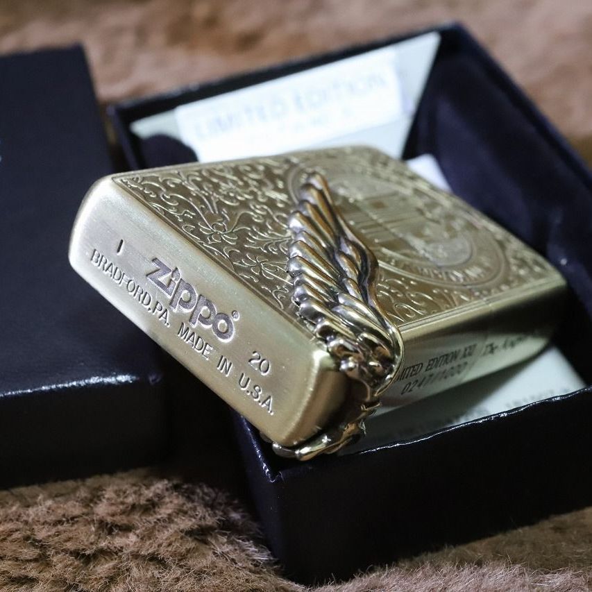 ZIPPO エンジェルウイング 限定ナンバー入り 真鍮古美3面加工 限定 