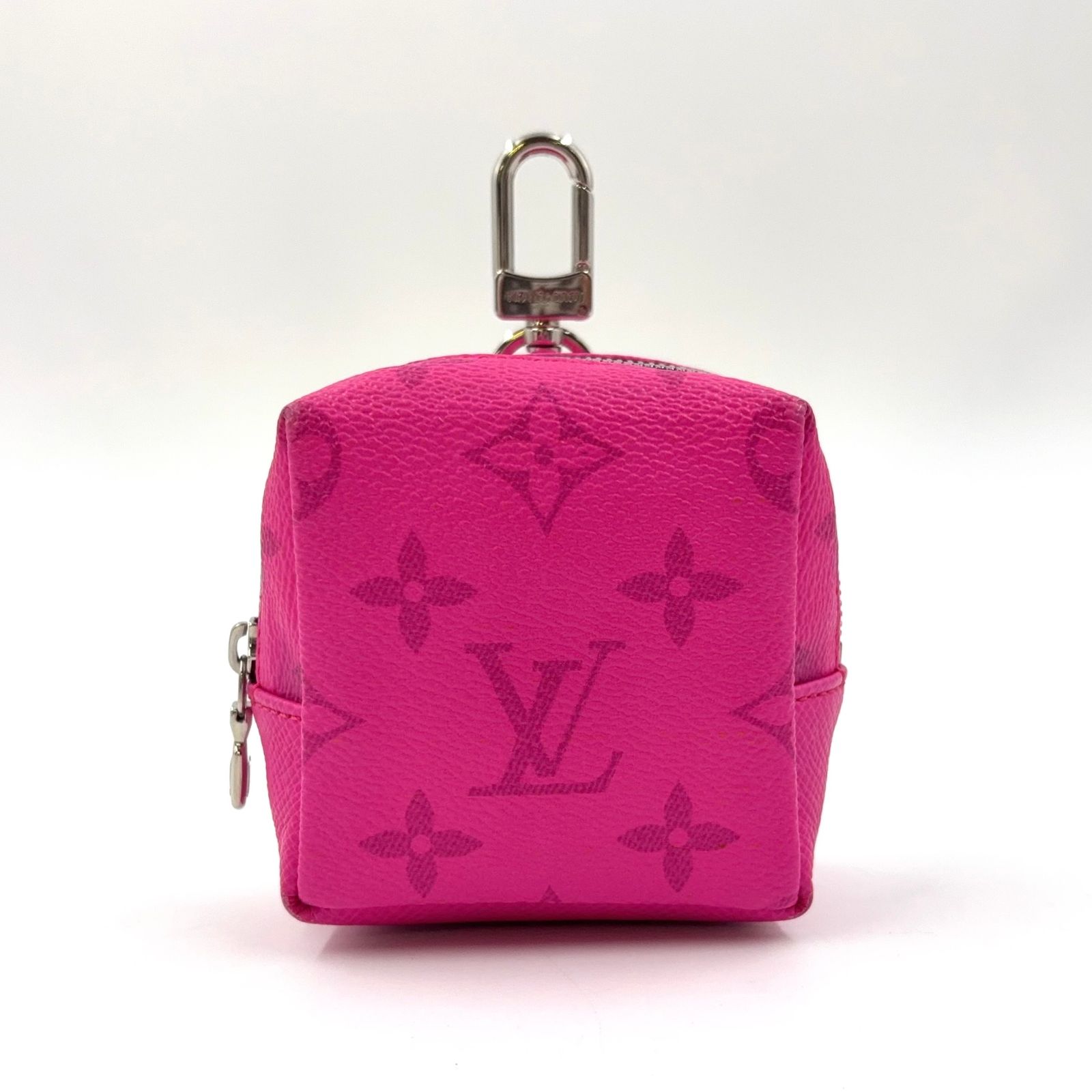 LOUIS VUITTON ポルトクレ タイガラマ モノグラム PVC ピンク ポーチ シルバー MP2980