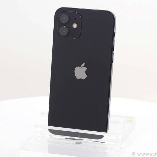 中古品〕 iPhone12 64GB ブラック MGHN3J／A SIMフリー【349