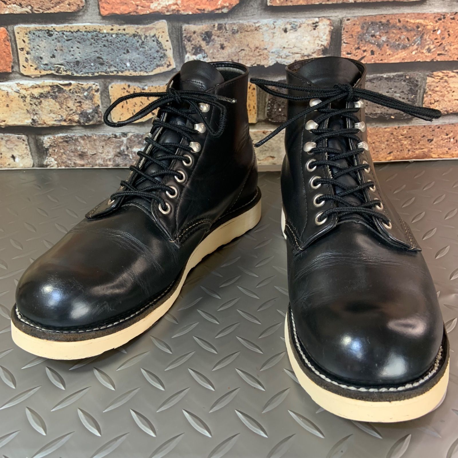 REDWING 8165 ワークブーツ 刺繡羽タグ 2002年製 US8.5D JP26.5㎝ レッドウイング アメリカ製 25D18-8165