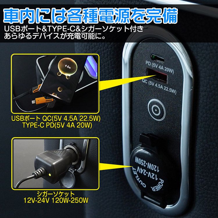 アームレスト USBポート